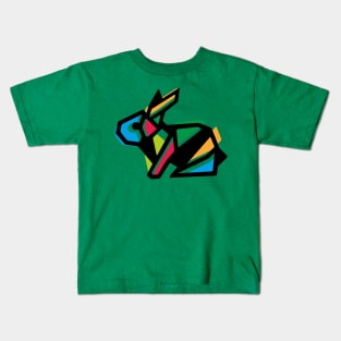 Rainbow Anigami Bunny Kids T-Shirt